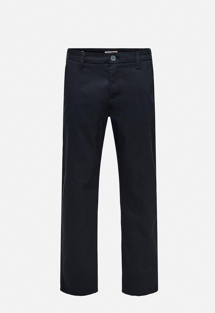 Only & Sons - Onsedge Twill Straight Chino Pants - Dark Navy