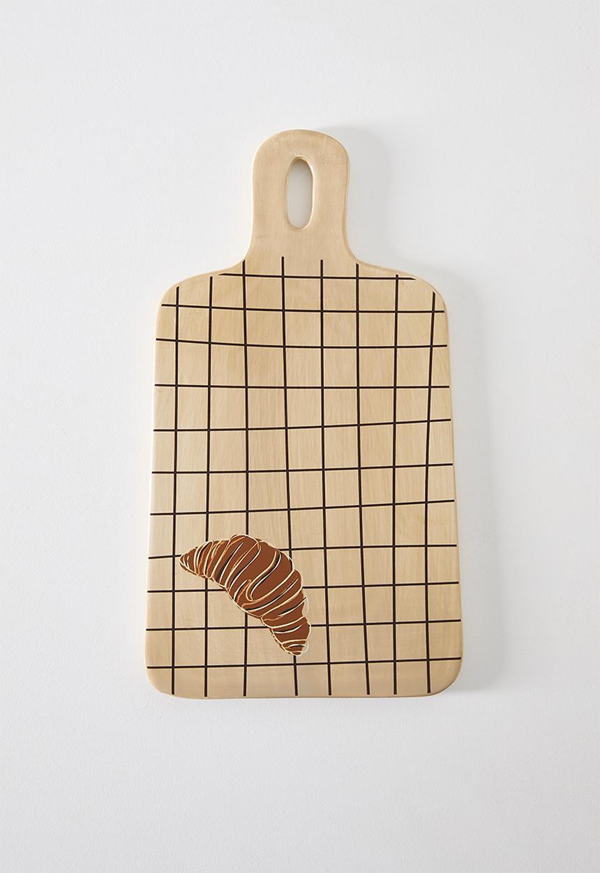 Sixth Floor - Ceramic Croissant Serving Board -  Beige