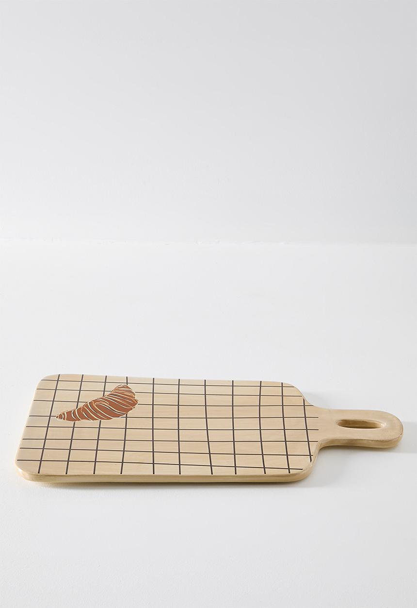 Sixth Floor - Ceramic Croissant Serving Board -  Beige