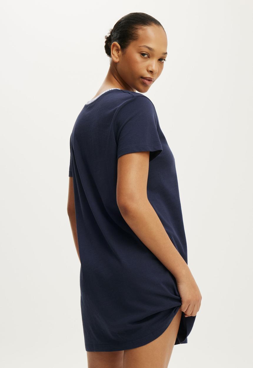 Cotton On - Relaxed Graphic T-Shirt Nightie - Still Dreaming Moon Tide