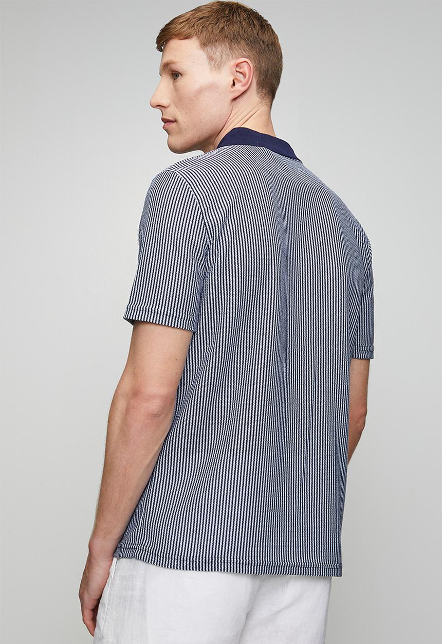 Brave Soul - Rigney Polo - Navy / Off White