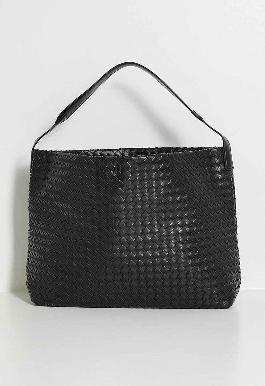 Tessa Design - Haloa Woven Shoulder Bag With Pouch - Black