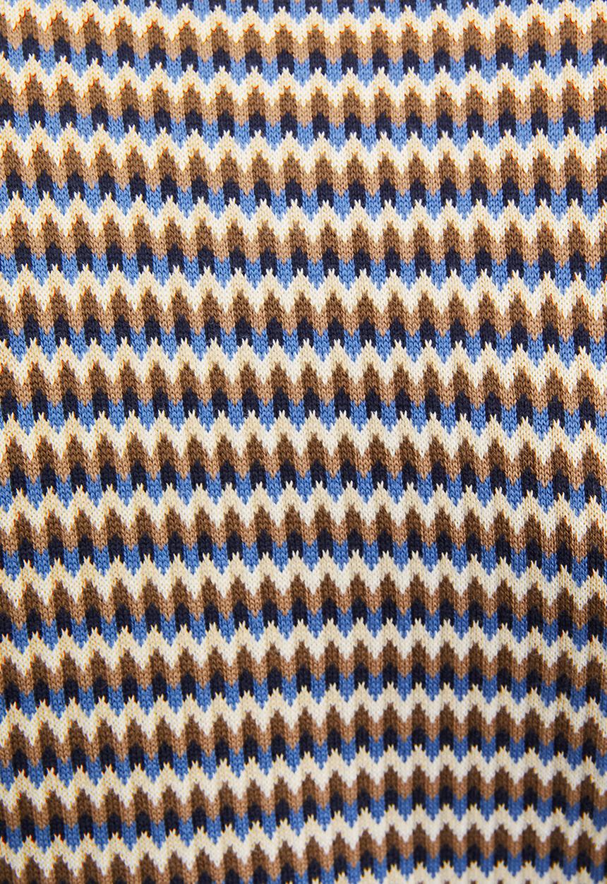 Pringle of Scotland - Damon Jacquard Multi Knitted Golfer - Navy