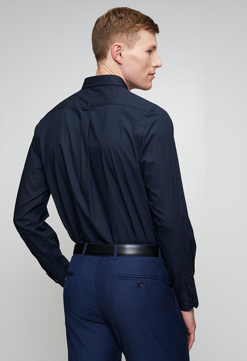 Pringle of Scotland - Pringle Jacob Long Sleeve Classic Stretch Shirt - Navy