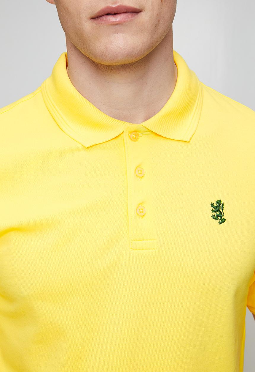 Pringle of Scotland - Pringle Adam Pique Golfer - Sun Yellow