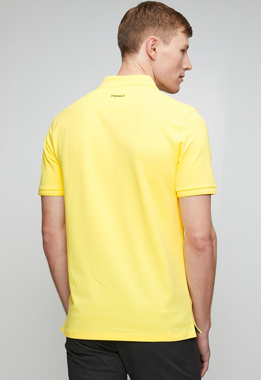 Pringle of Scotland - Pringle Adam Pique Golfer - Sun Yellow