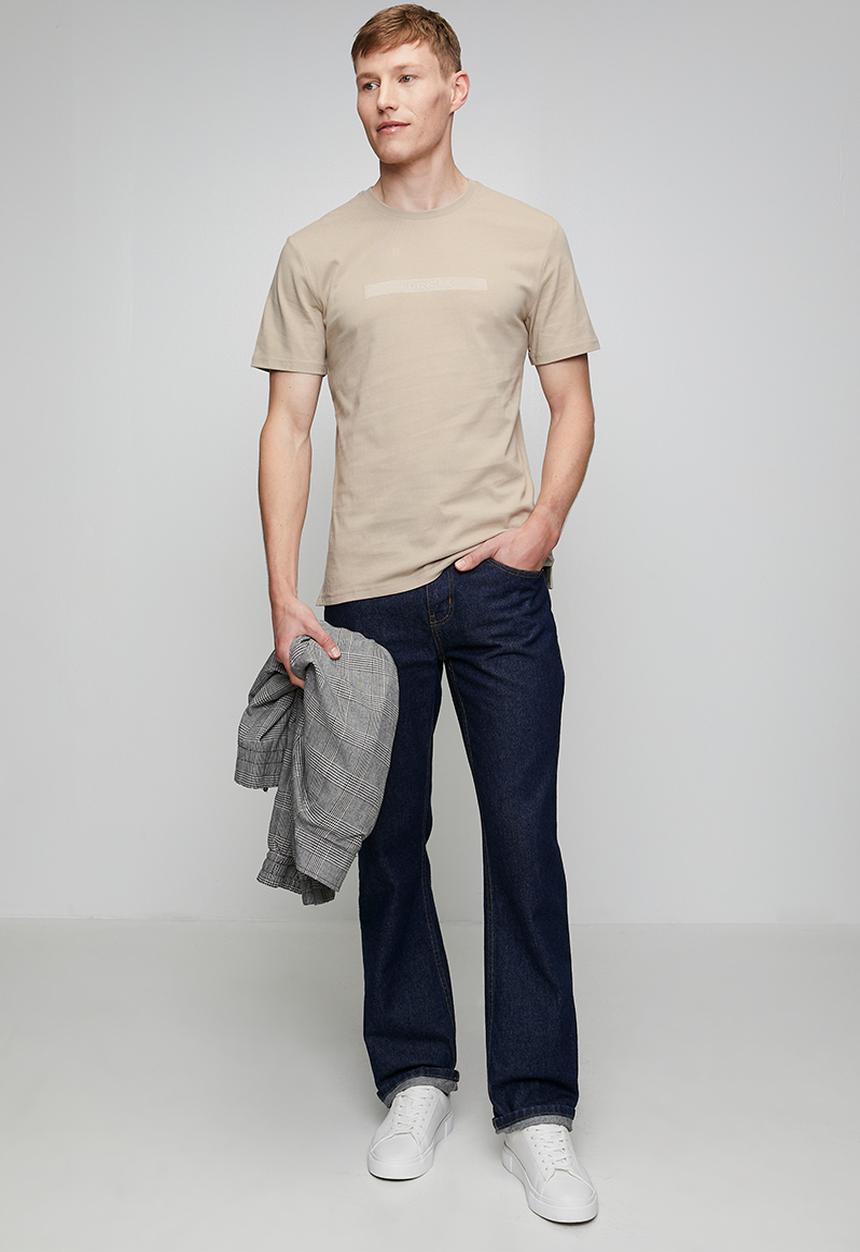 Pringle of Scotland - Pringle Liam Embroidery Tee - Stone