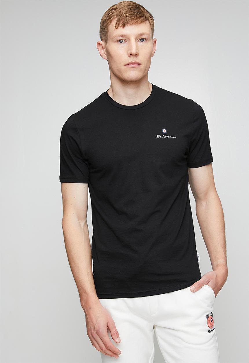 Ben Sherman - Essential Tar Prnt Crew Tee Shirt - Black