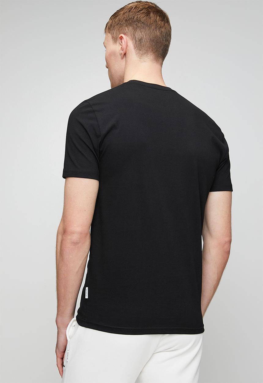 Ben Sherman - Essential Tar Prnt Crew Tee Shirt - Black