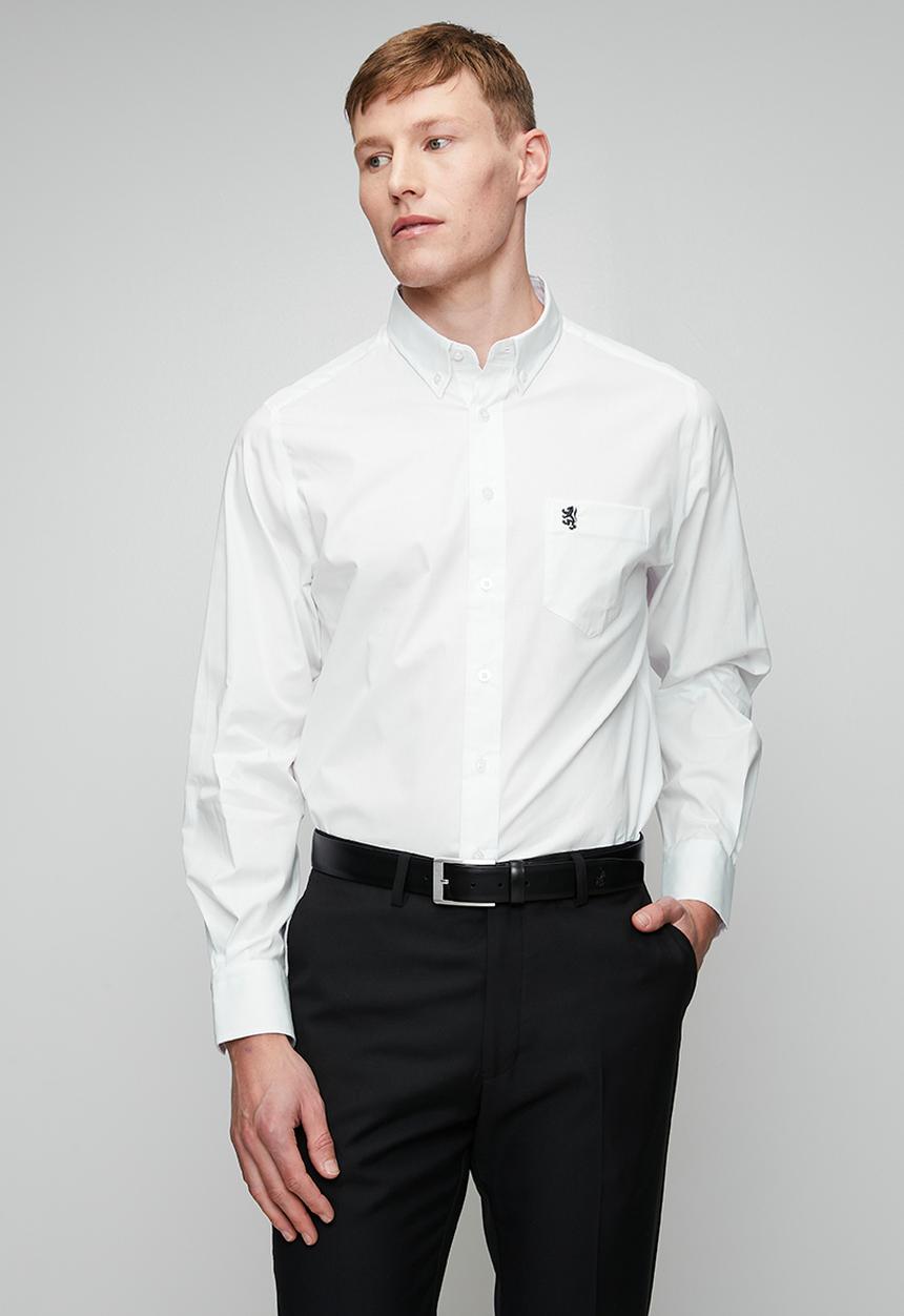 Pringle of Scotland - Pringle Jacob Long Sleeve Classic Stretch Shirt - White