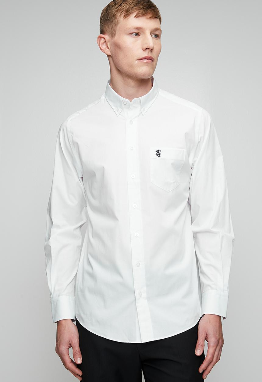 Pringle of Scotland - Pringle Jacob Long Sleeve Classic Stretch Shirt - White