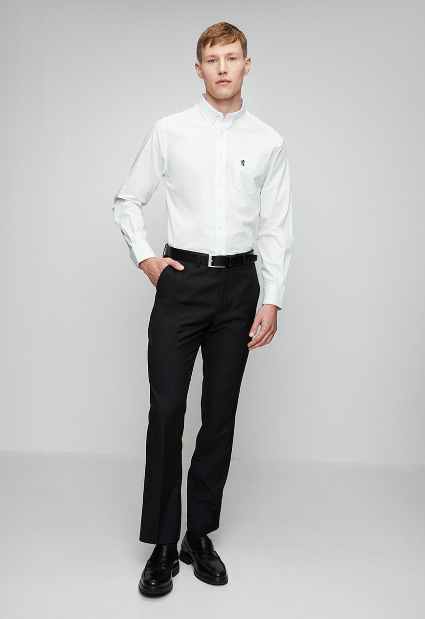 Pringle of Scotland - Pringle Jacob Long Sleeve Classic Stretch Shirt - White