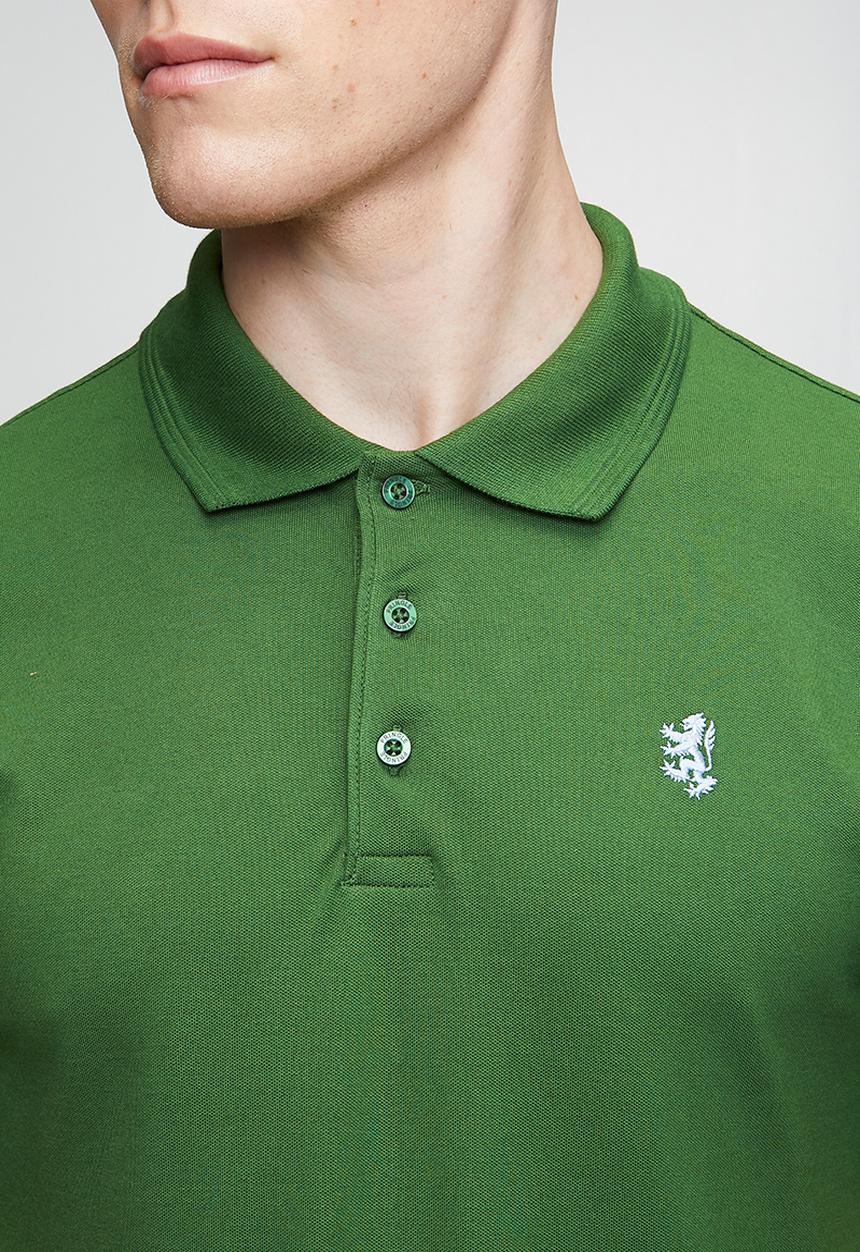 Pringle of Scotland - Pringle Adam Pique Golfer - Mid Green