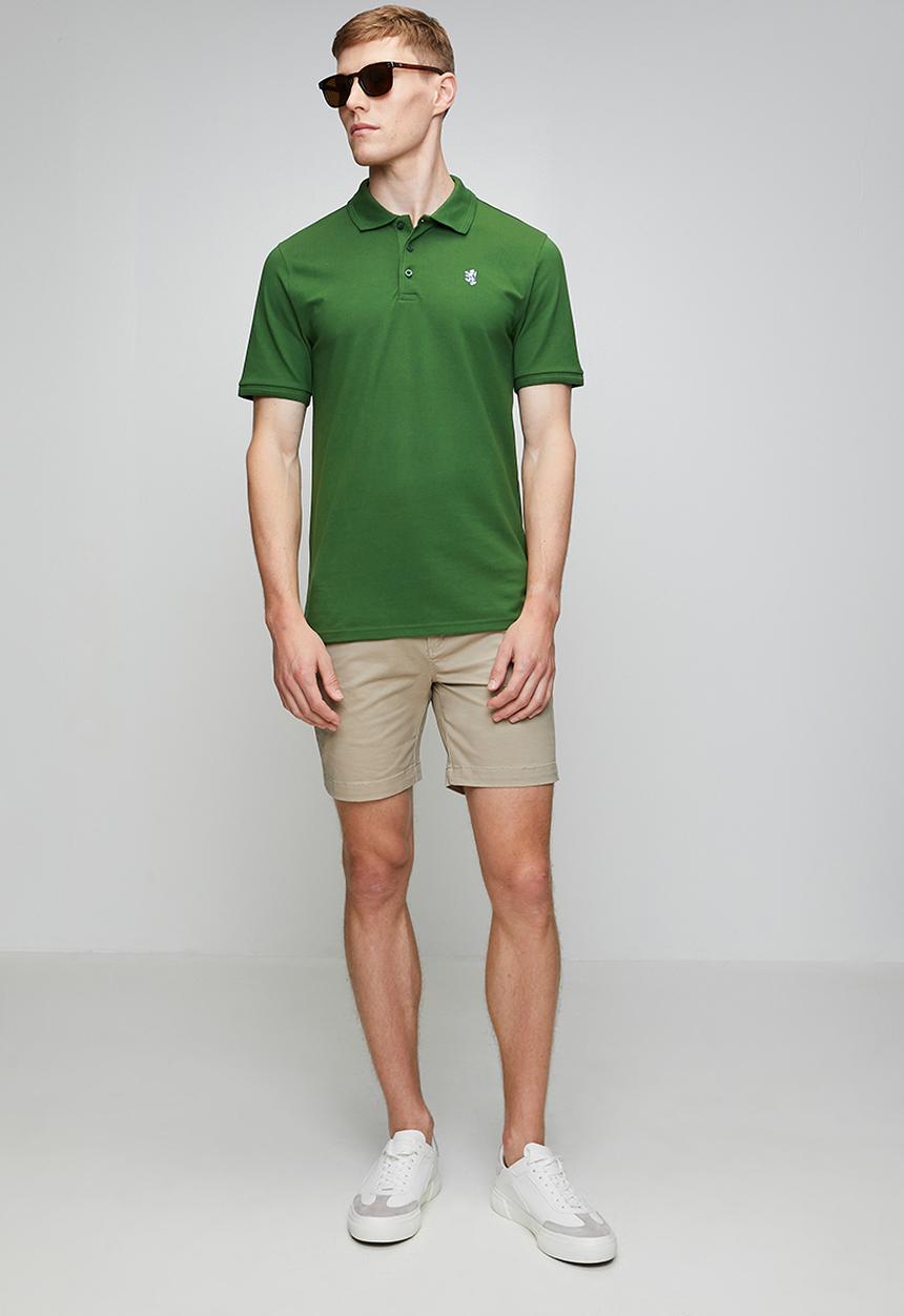 Pringle of Scotland - Pringle Adam Pique Golfer - Mid Green