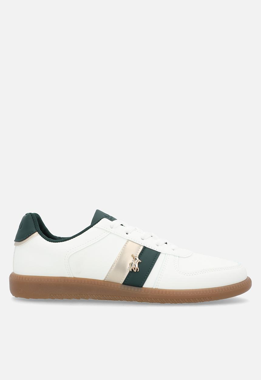 POLO - Side flash retro sneaker - white