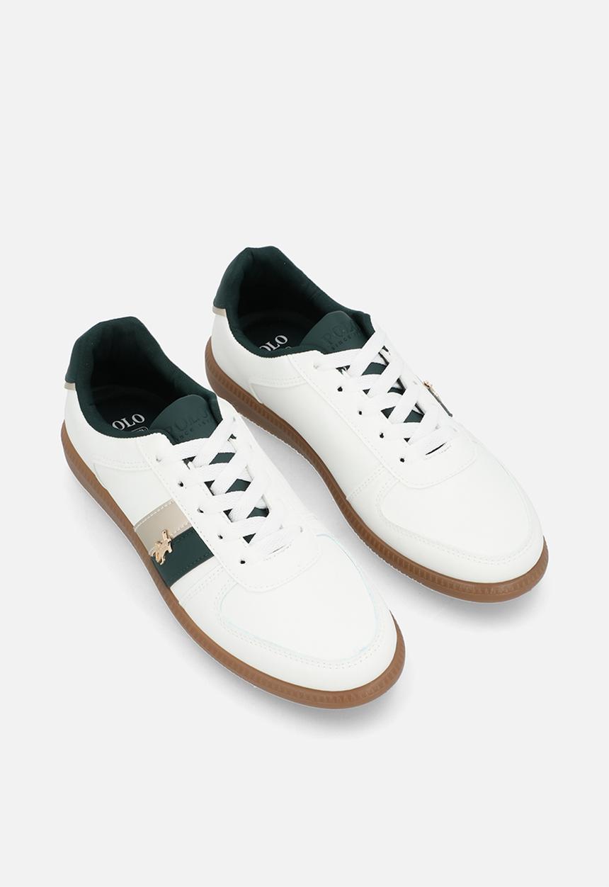 POLO - Side flash retro sneaker - white