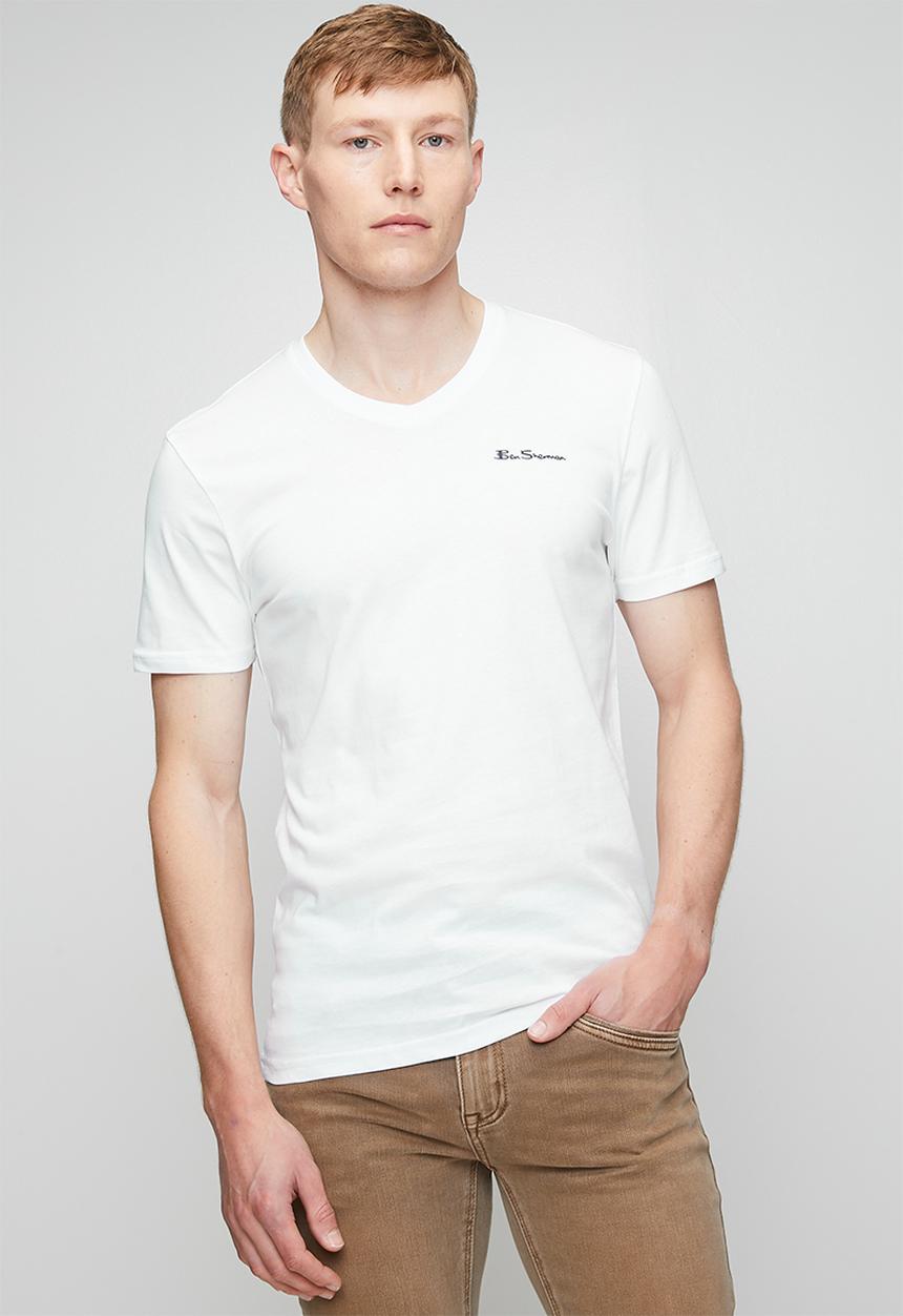 Ben Sherman - Essential Vn Short sleeve Tee Shirt - White