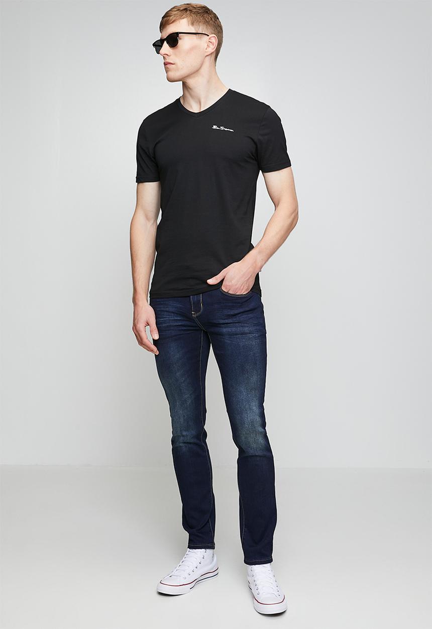 Ben Sherman - Slim Fit Enzyme Wash Denim - Dark Blue