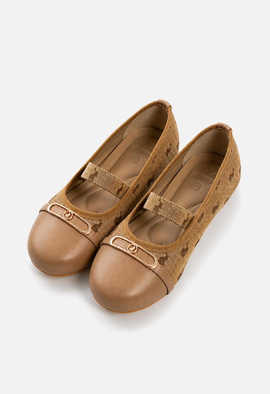 POLO - Jacquard Ballet Flat - Stone