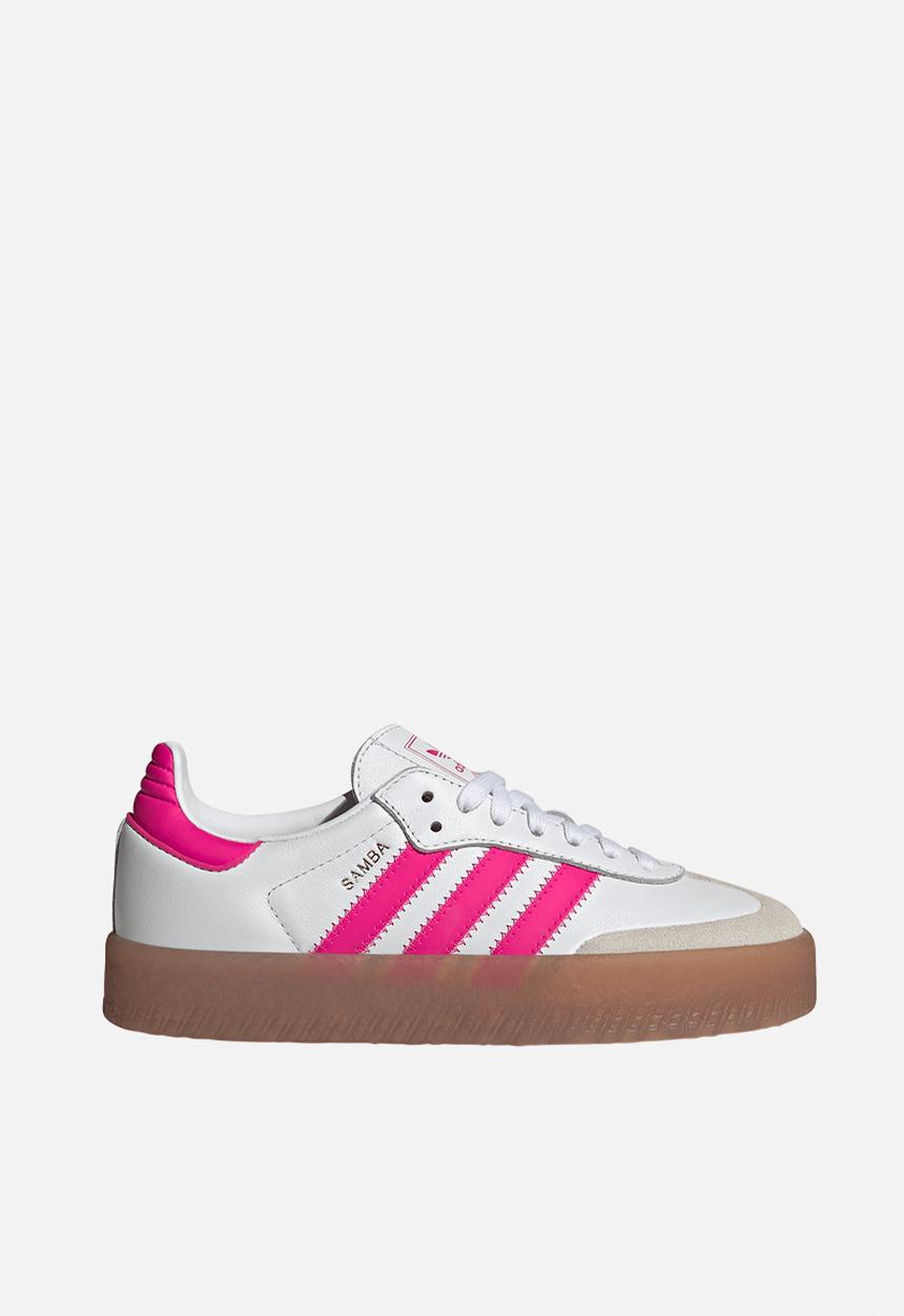 adidas Originals - Sambae J - Cloud White/Shock Pink/Gold Metallic