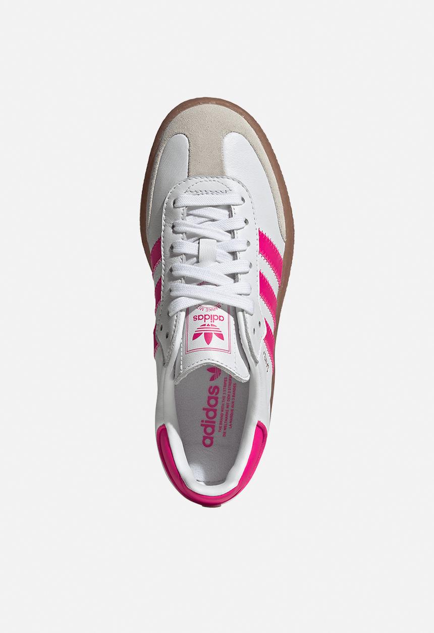 adidas Originals - Sambae J - Cloud White/Shock Pink/Gold Metallic