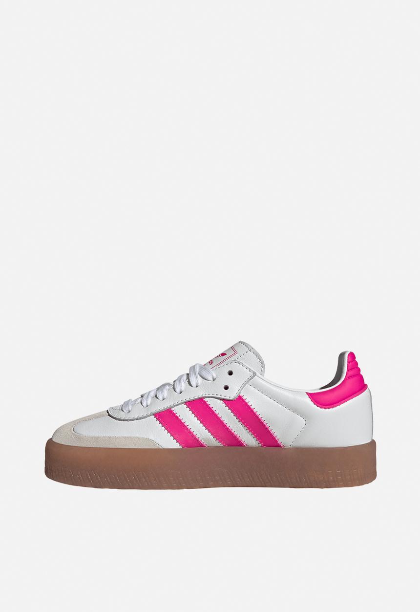 adidas Originals - Sambae J - Cloud White/Shock Pink/Gold Metallic