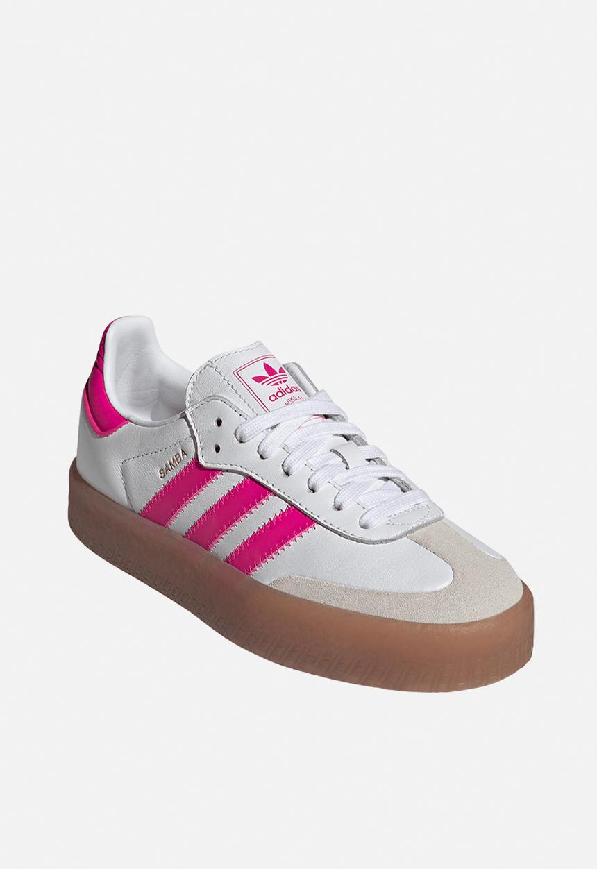 adidas Originals - Sambae J - Cloud White/Shock Pink/Gold Metallic