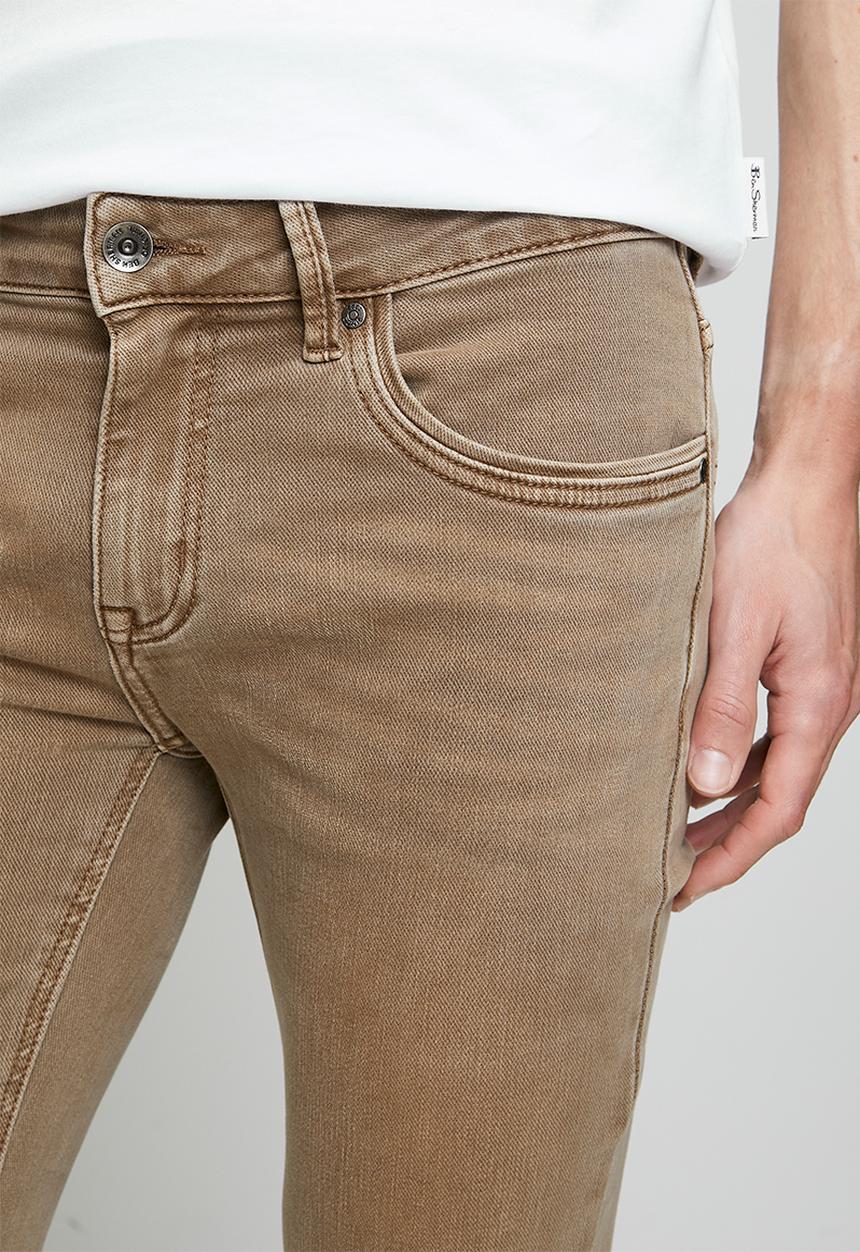 Ben Sherman - Slim Fit Garment Dye Denim - Dessert