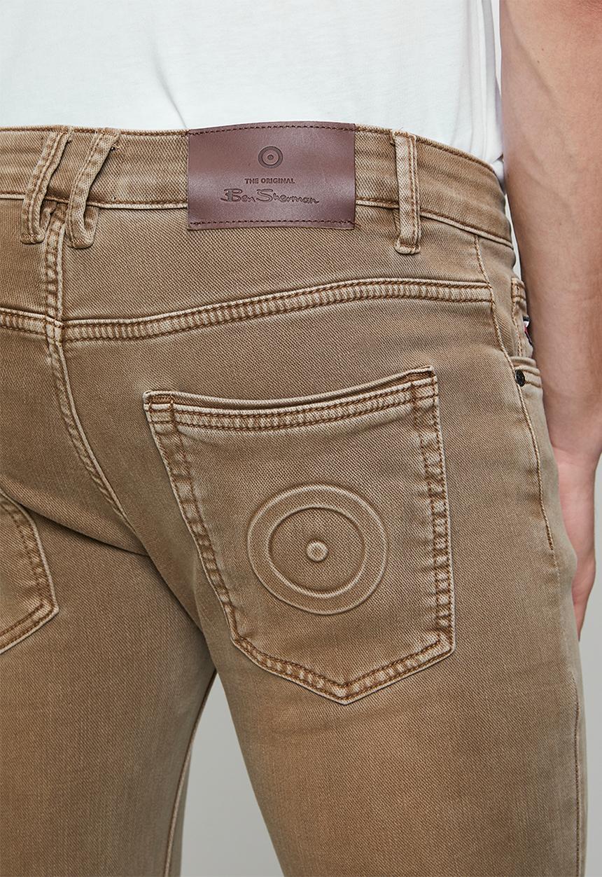 Ben Sherman - Slim Fit Garment Dye Denim - Dessert