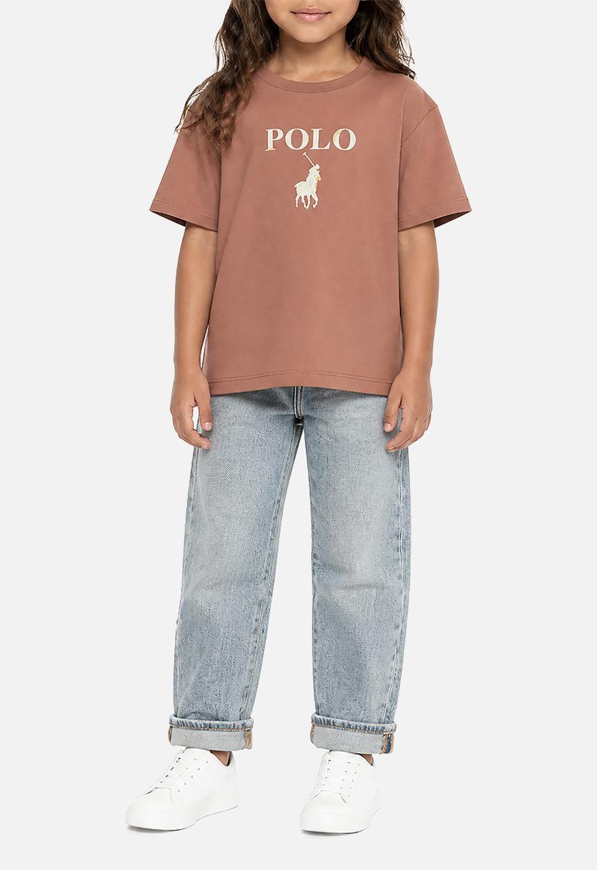 POLO - Girls Gianna Embroidered Ss Tee - Rosewood