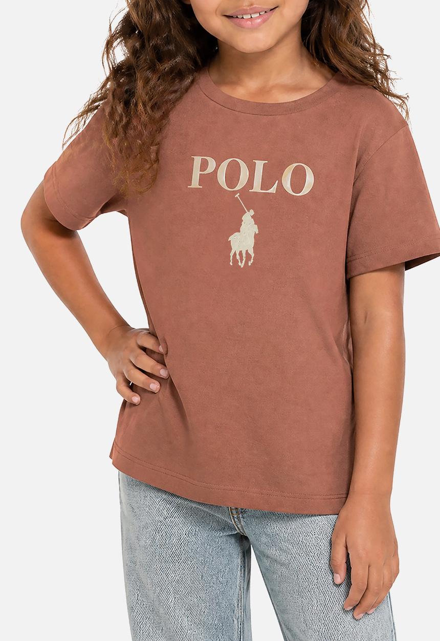 POLO - Girls Gianna Embroidered Ss Tee - Rosewood