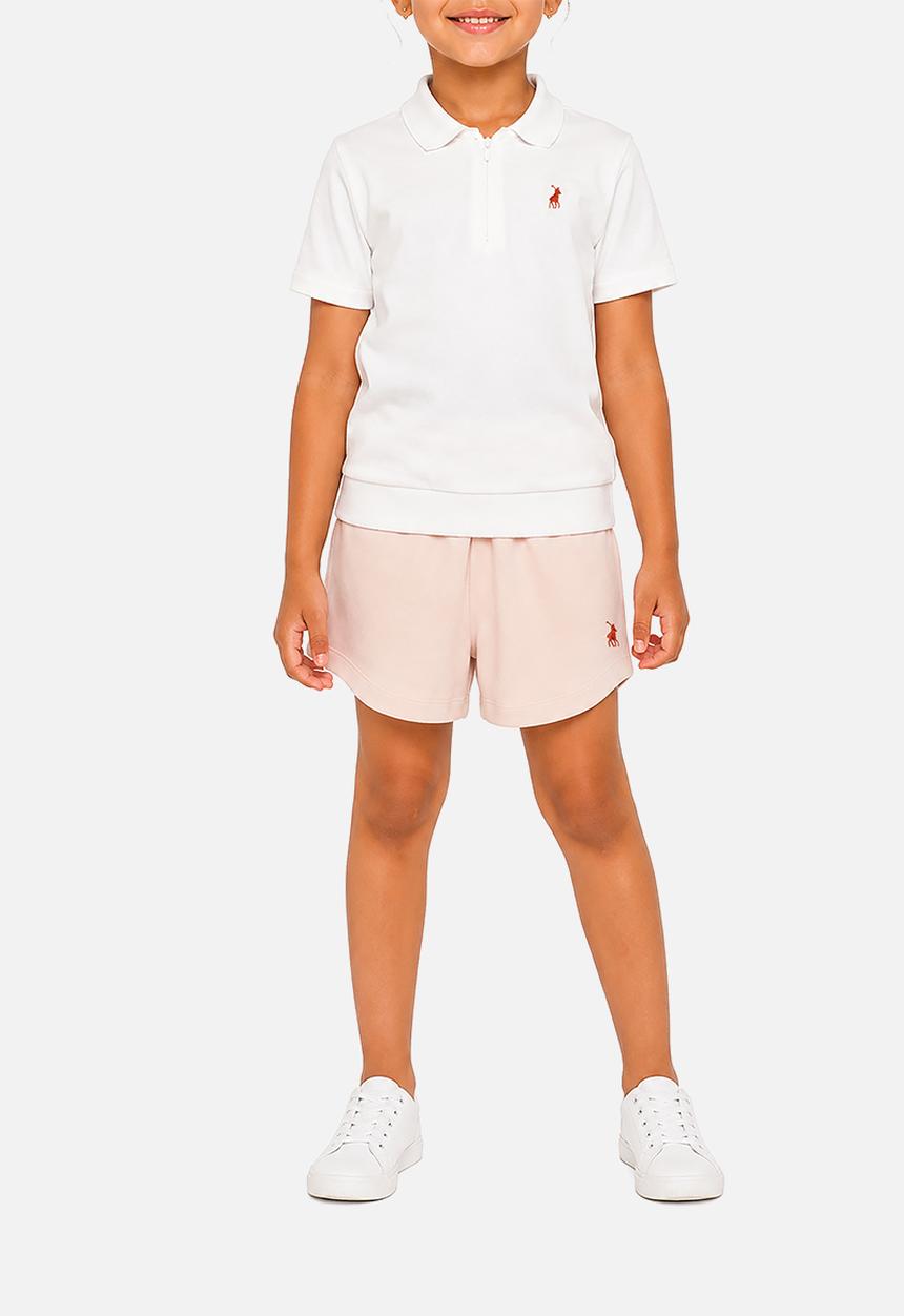 POLO - Girls Britney Rib Welt Ss Golfer - White