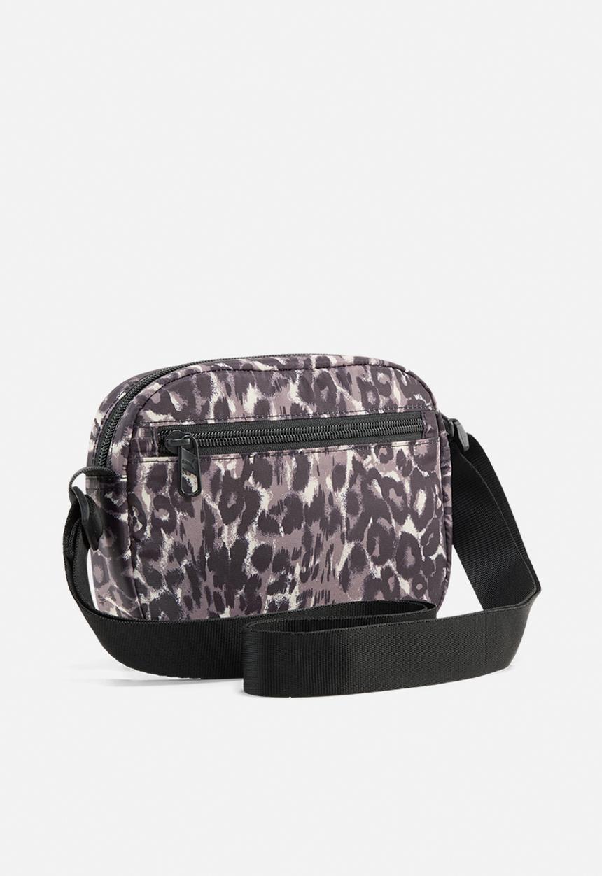 PUMA - Pop Crossbody Bag - Puma Black-Leopard Aop