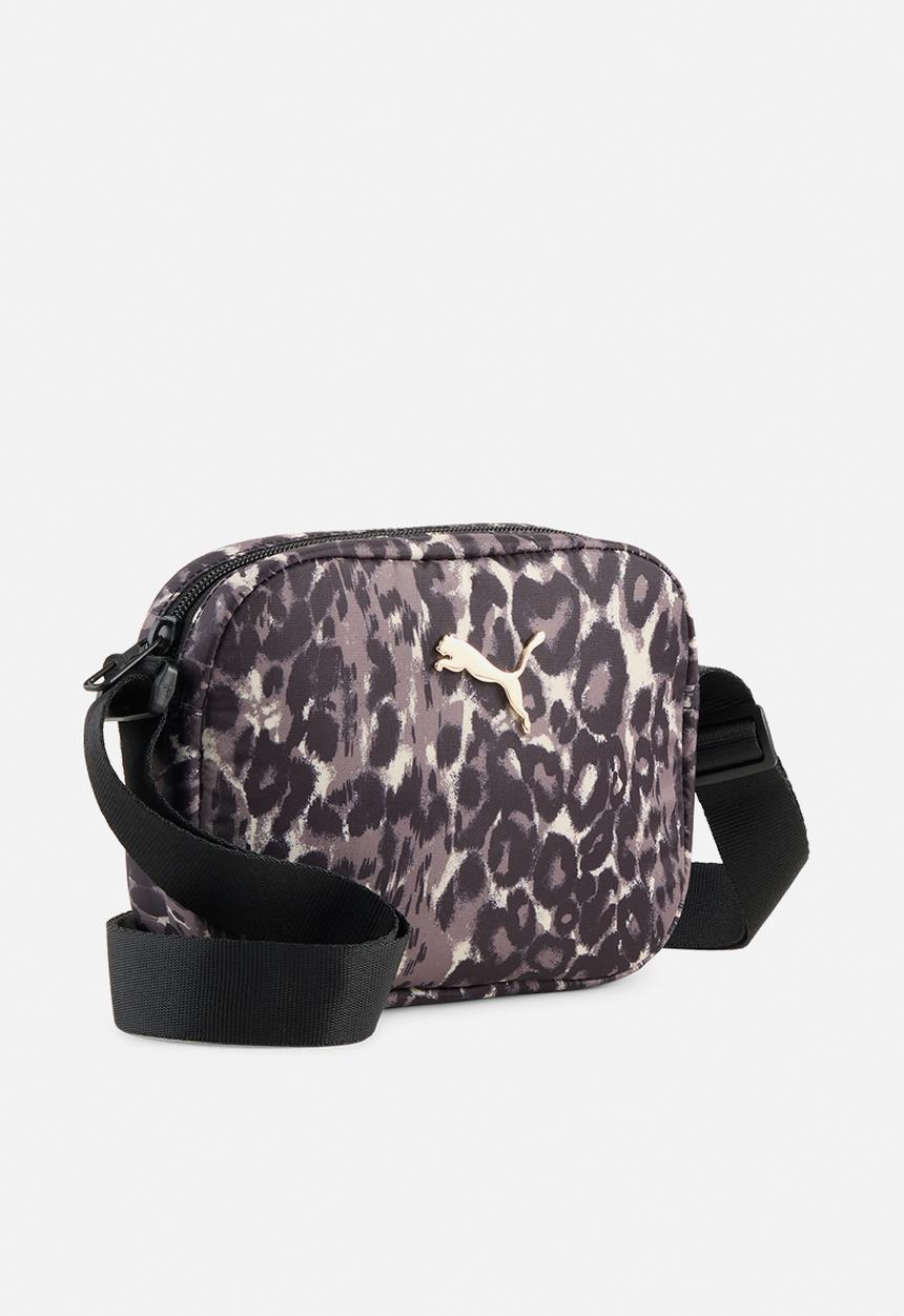 PUMA - Pop Crossbody Bag - Puma Black-Leopard Aop