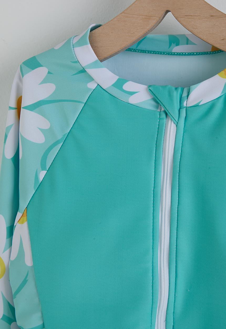 Pop Candy - Rash guard with matching bottoms - aqua blue/aop