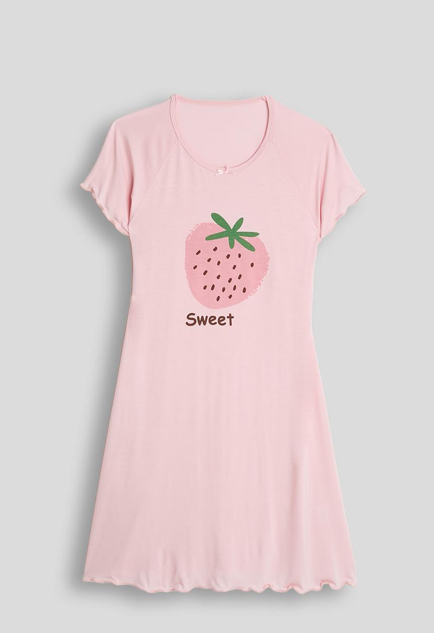 Pop Candy - Strawberry graphic night dress - pink