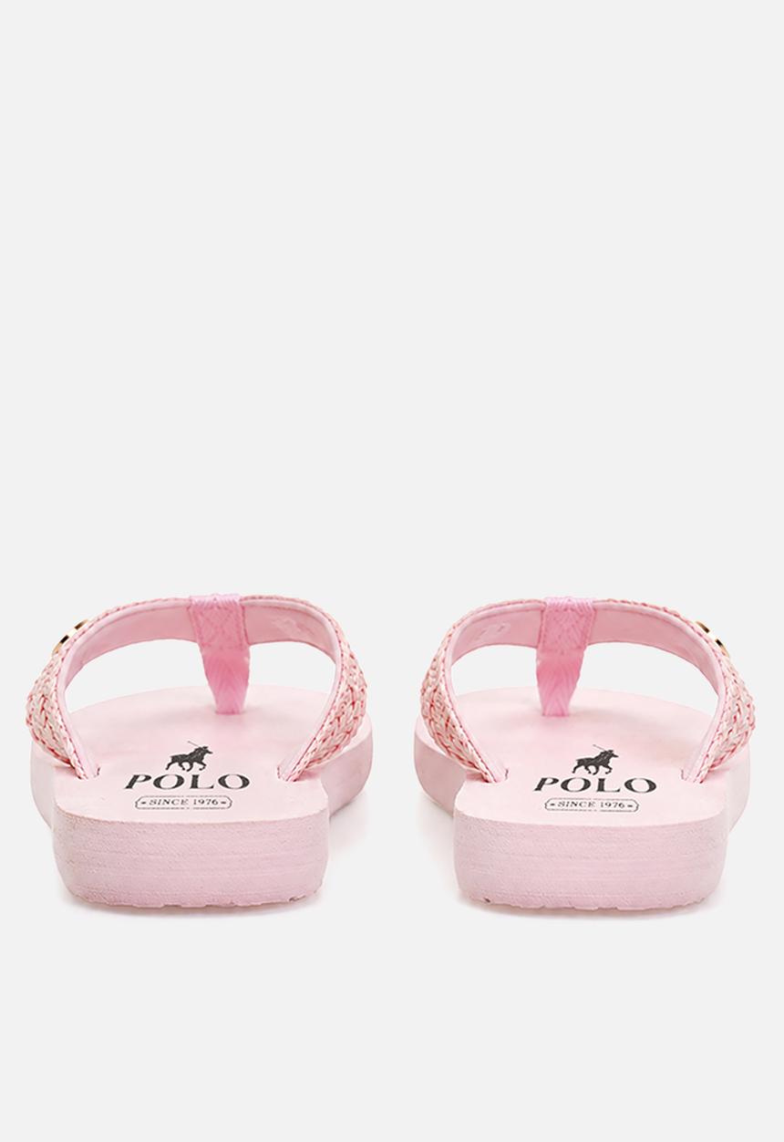POLO -  Raffia Flip Flop  - Pink