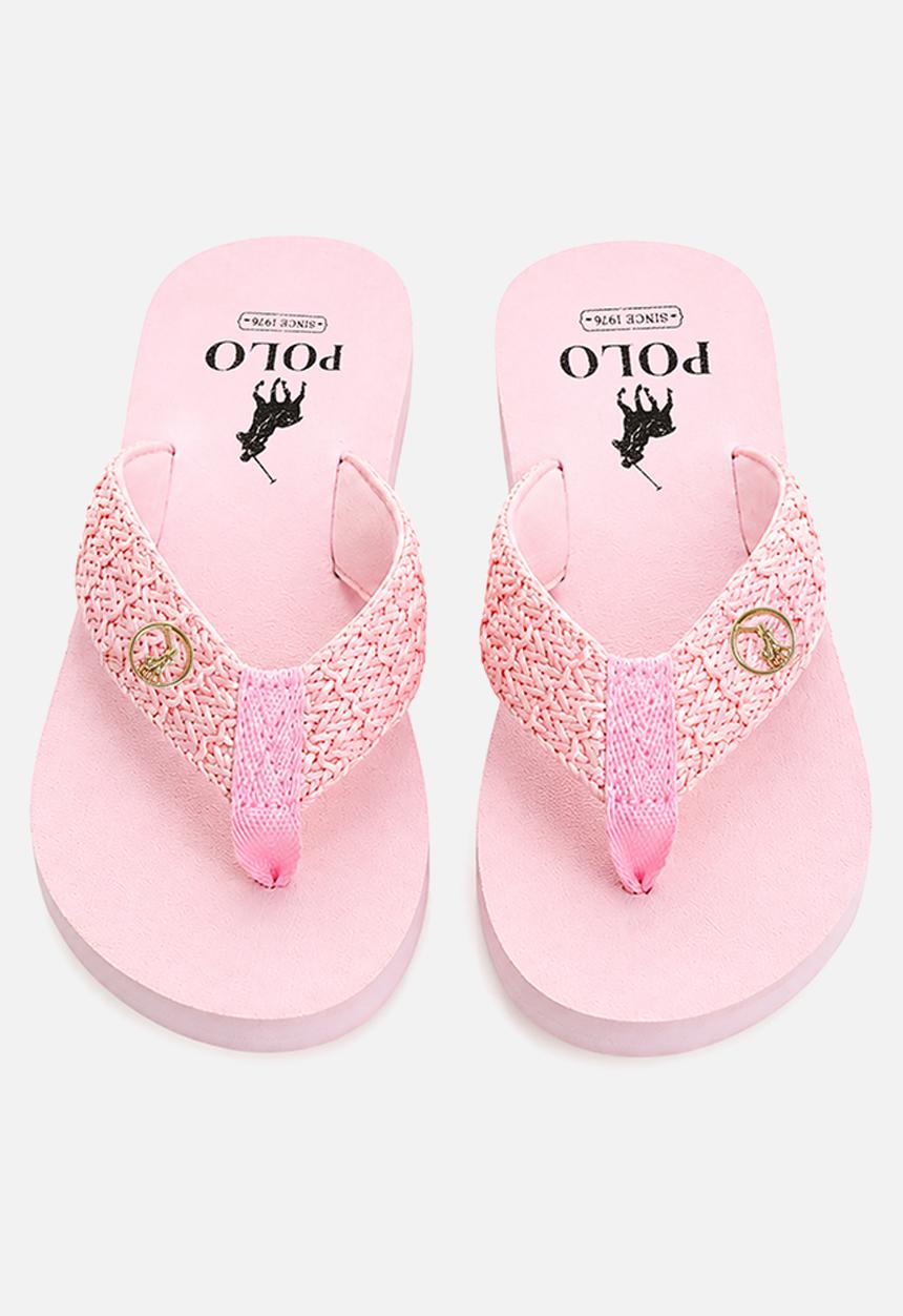POLO -  Raffia Flip Flop  - Pink