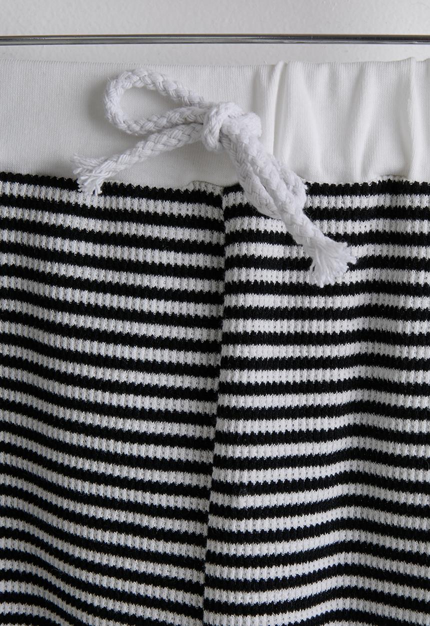 Pop Candy - Knit striped co-ord - black