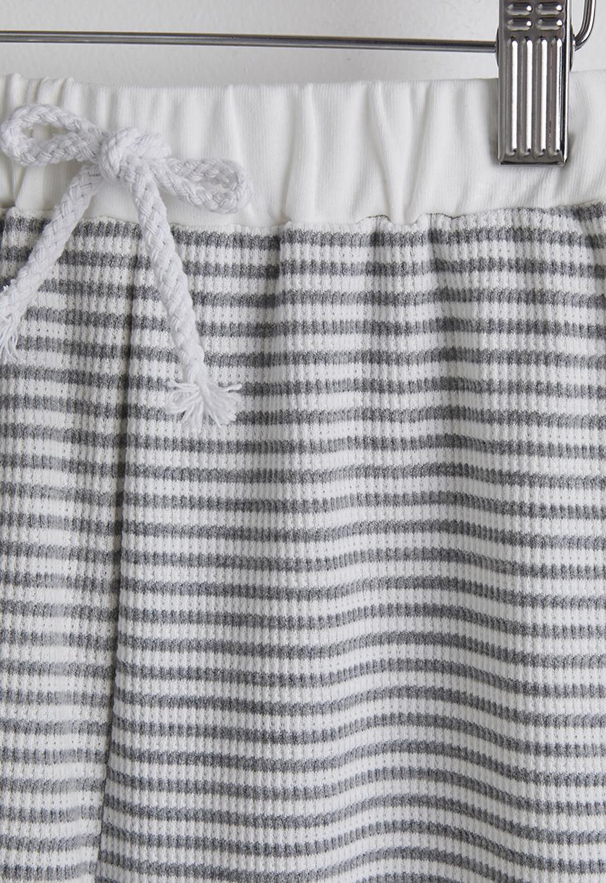 Pop Candy - Striped tee & shorts - light grey