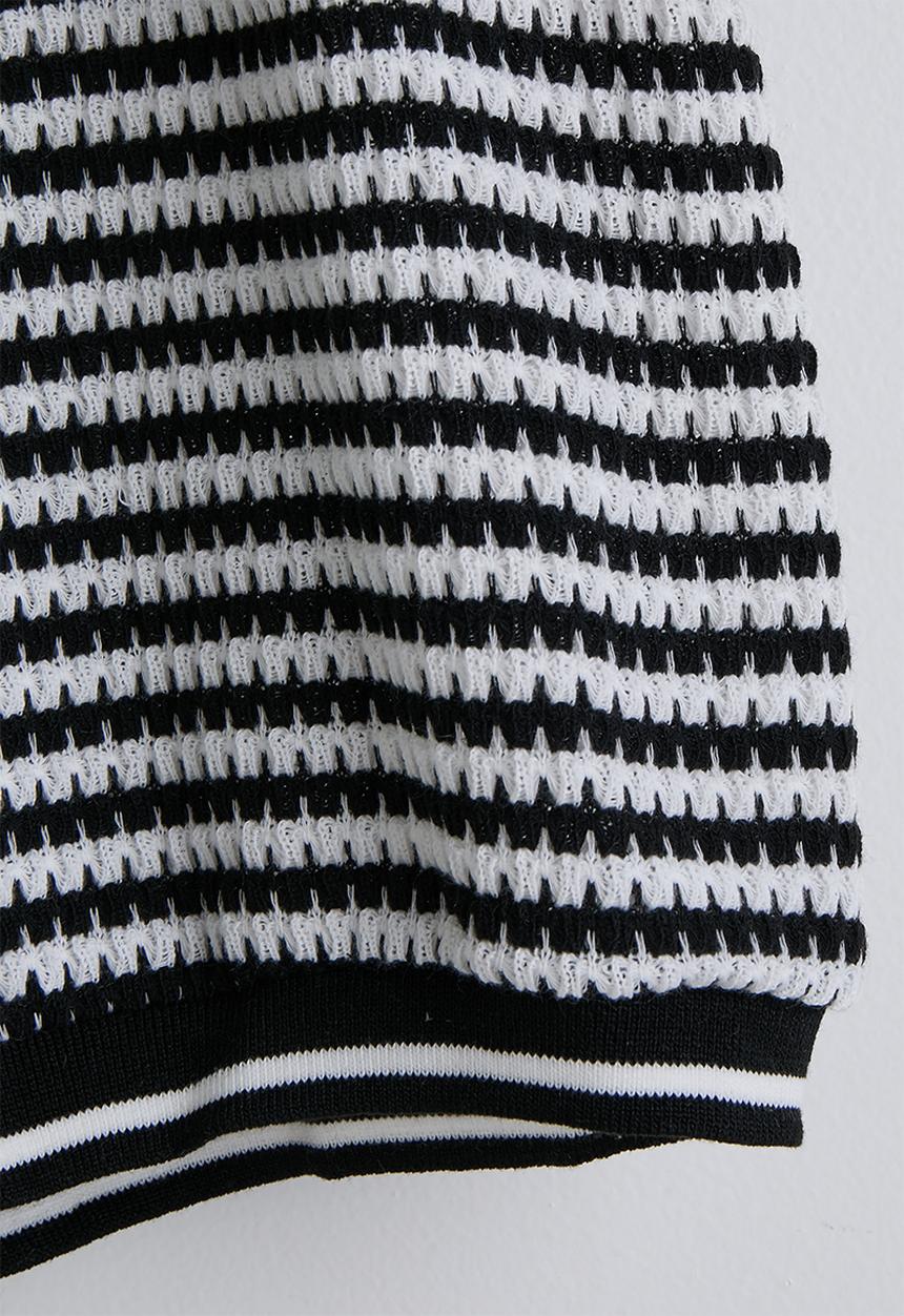 Pop Candy - Striped polo shirt & shorts - black
