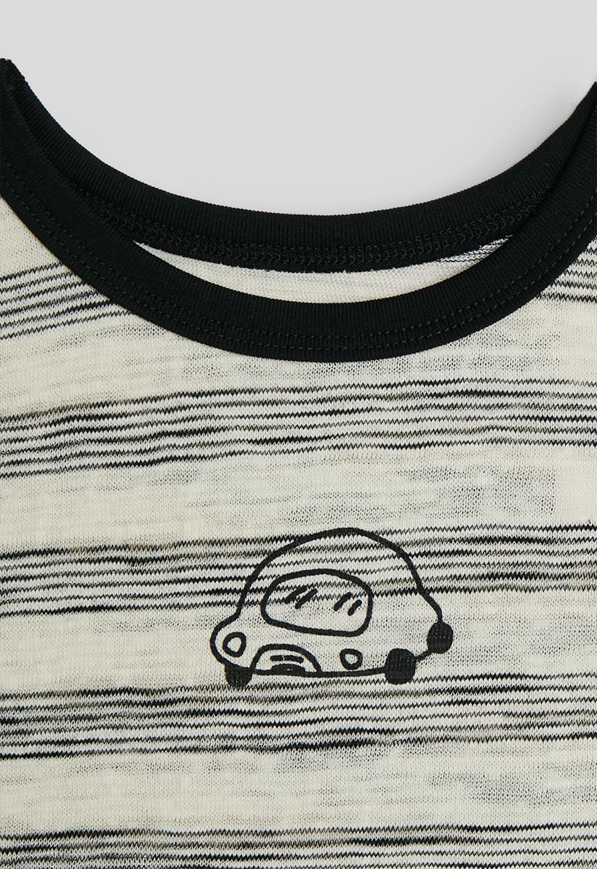 Pop Candy - Striped tank top - off white/grey