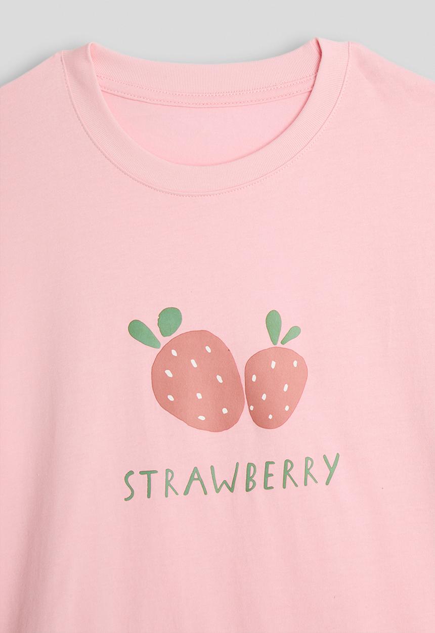 Pop Candy - Strawberry graphic tee - pink