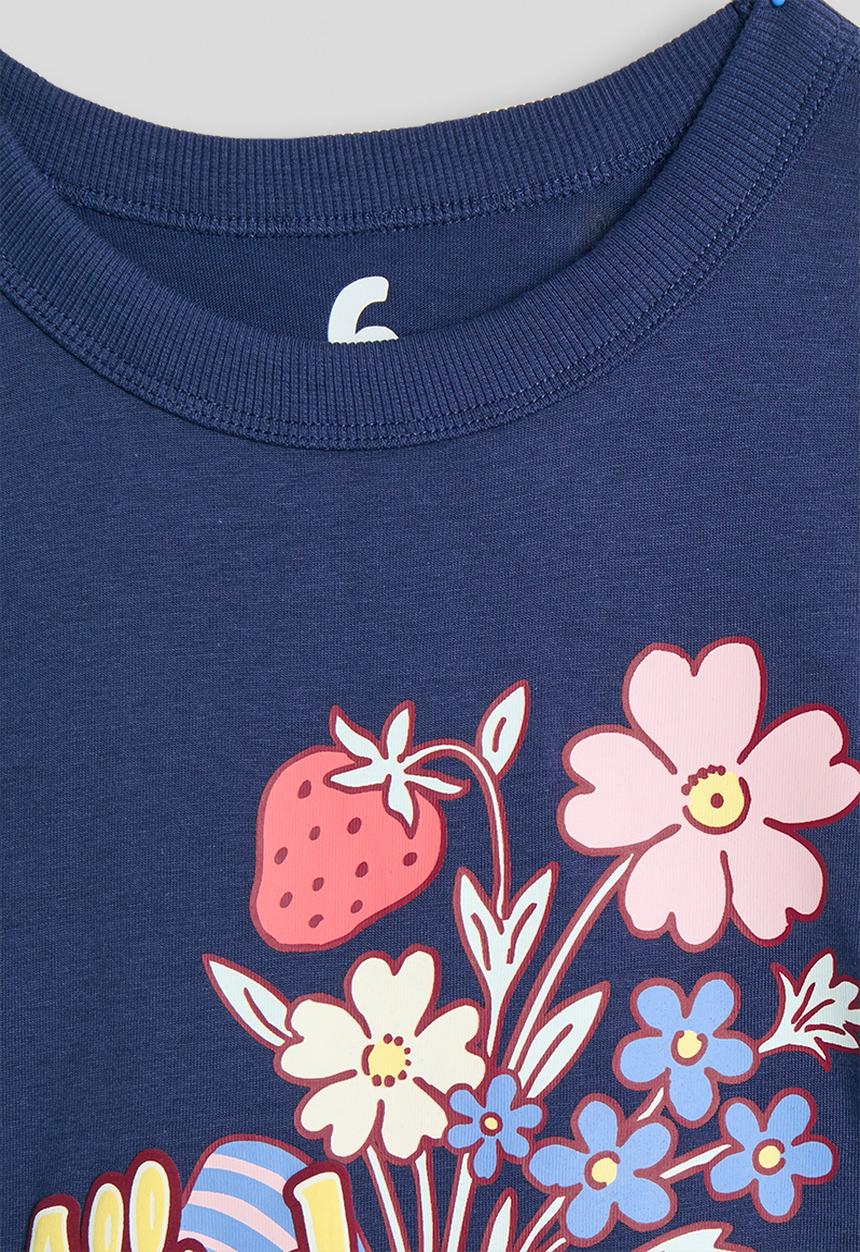 Cotton On - Essential Short Sleeve Graphic Tee - Denim Navy/All Bowed Up