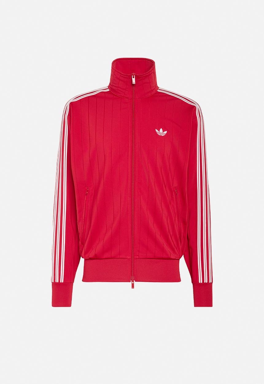 adidas Originals - Firebird Pinstripe Drop Needle Track Top - Victory Red