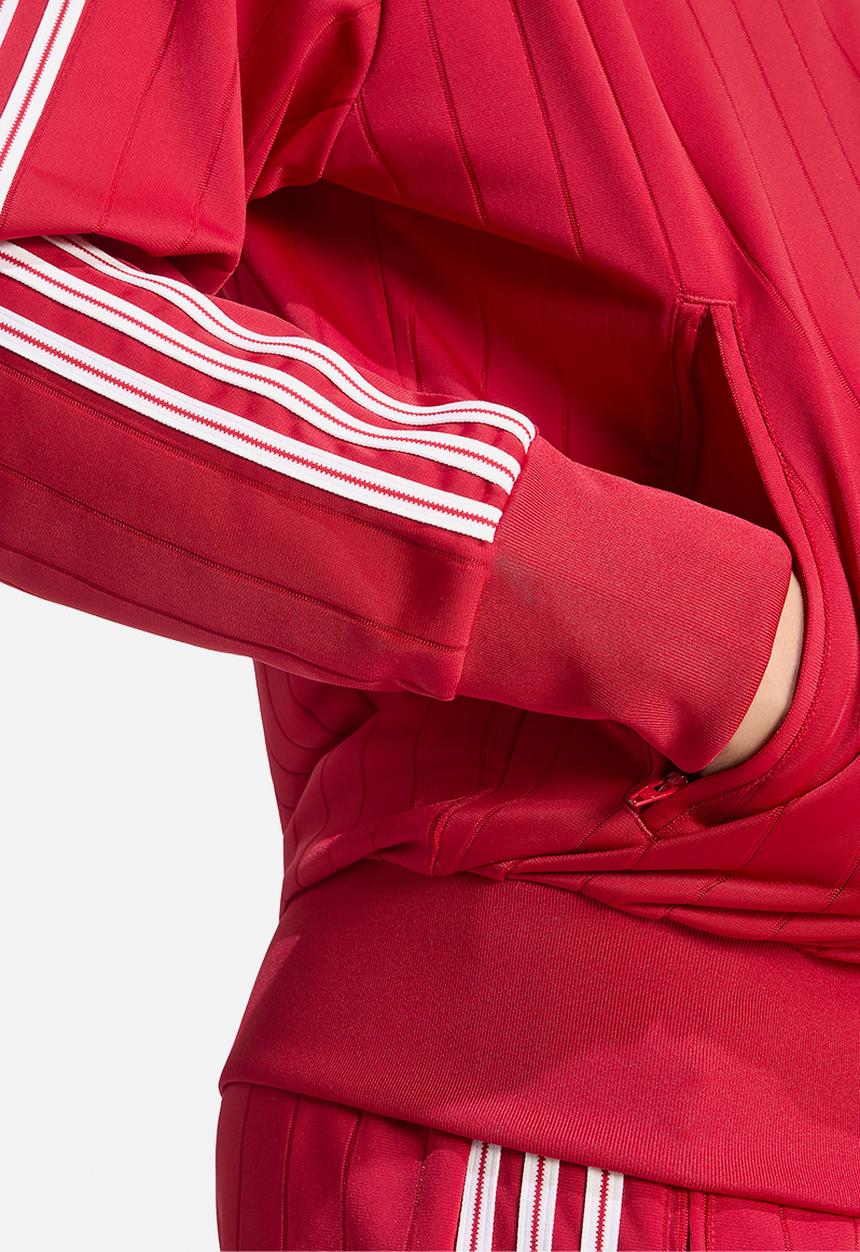 adidas Originals - Firebird Pinstripe Drop Needle Track Top - Victory Red