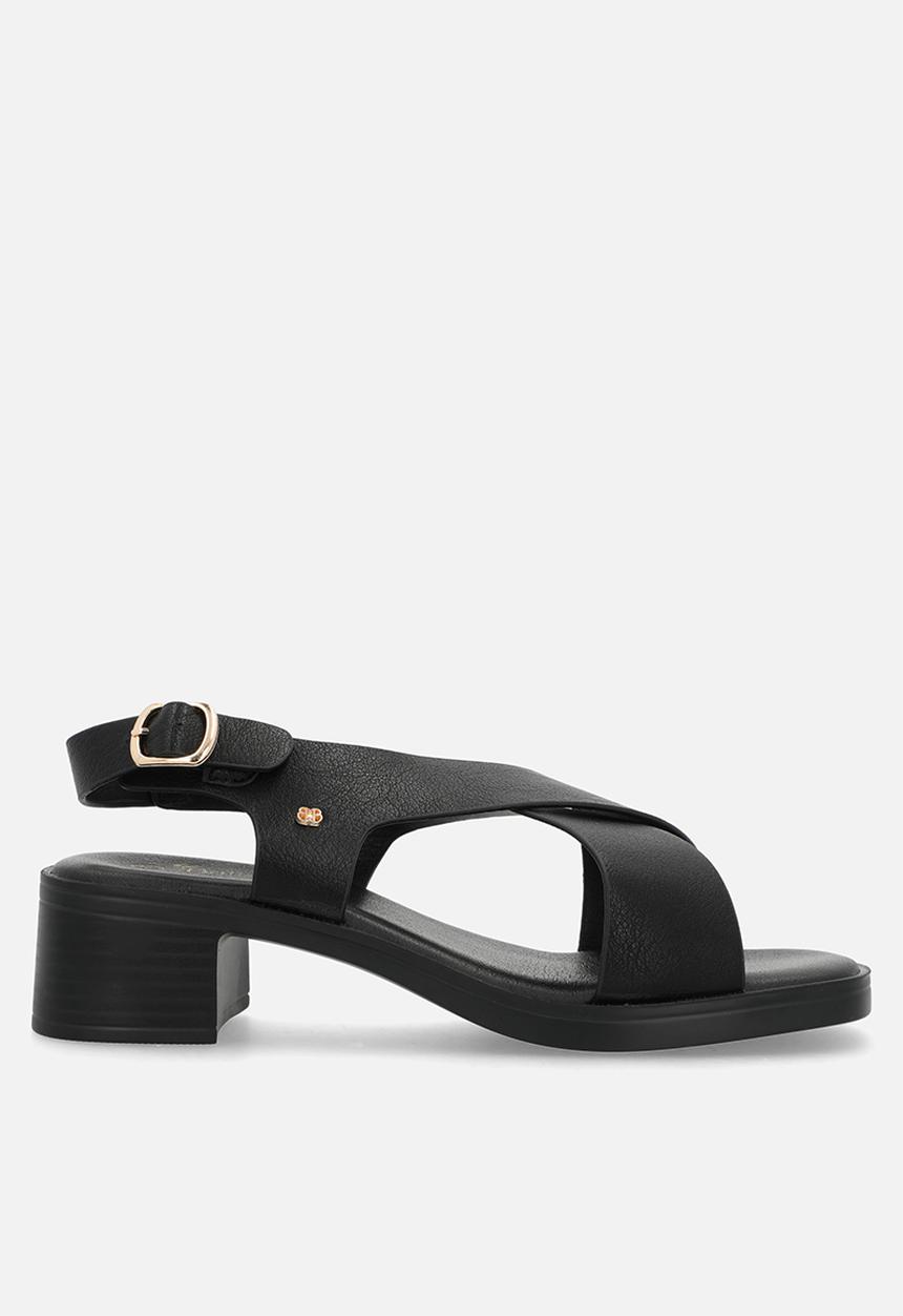 Butterfly Classics - Esmee 1 cross strap heel - black