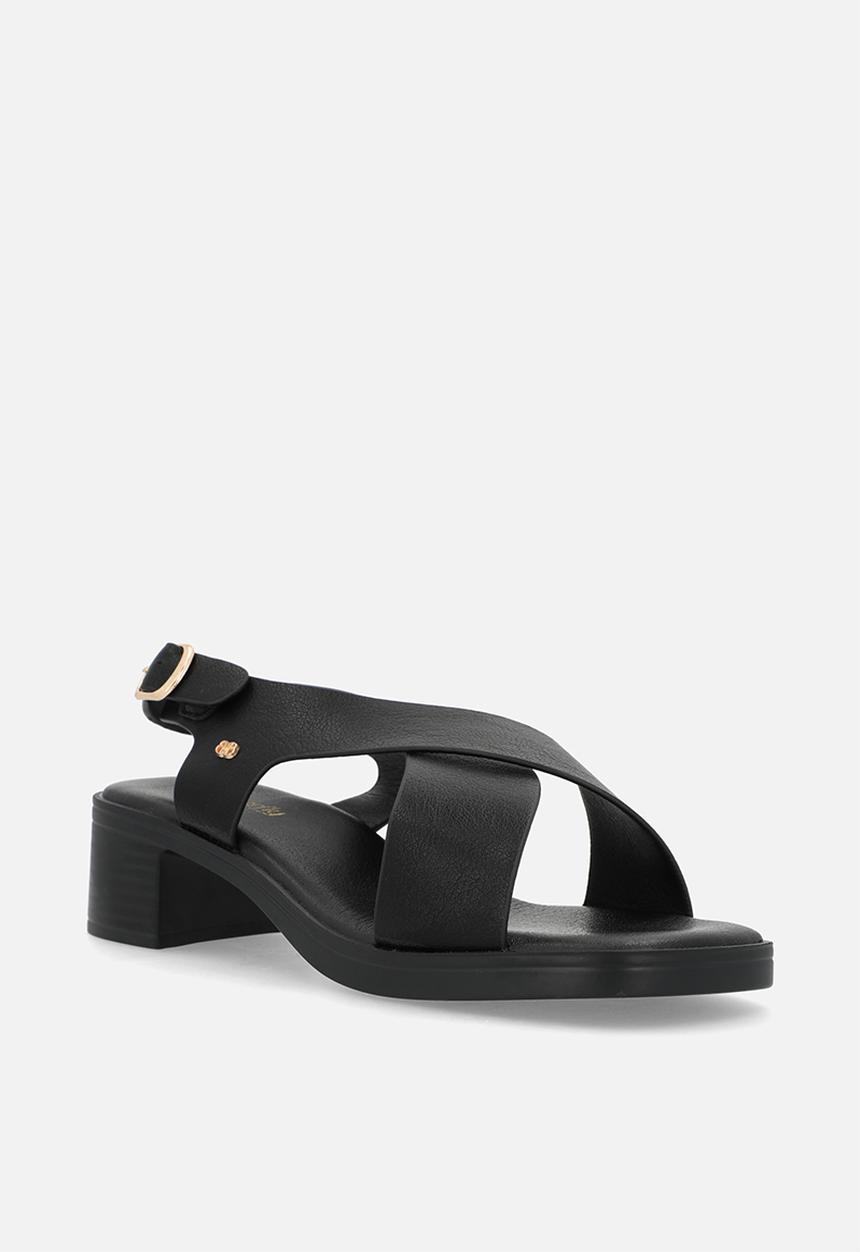 Butterfly Classics - Esmee 1 cross strap heel - black
