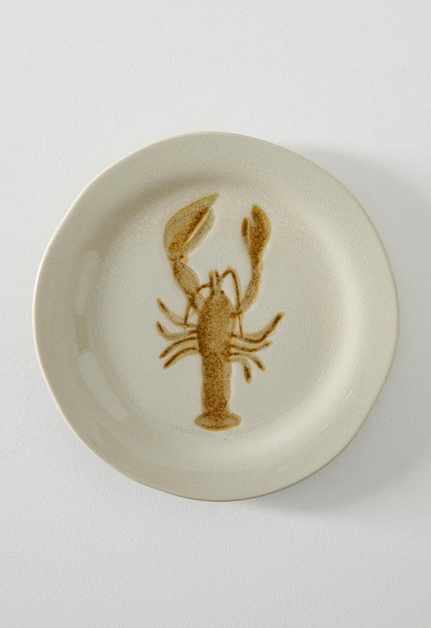 Sixth Floor - Lobster Stoneware Serving plate - Natural 