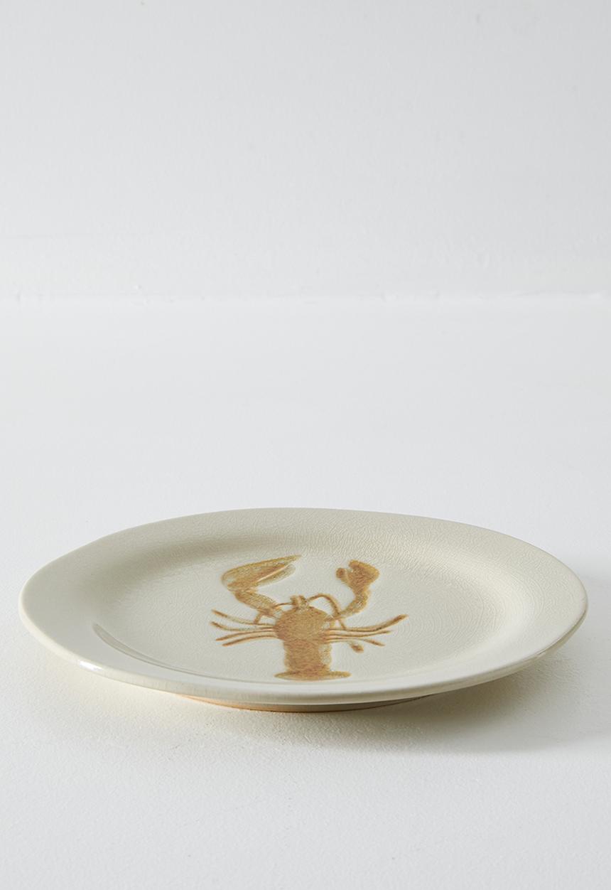 Sixth Floor - Lobster Stoneware Serving plate - Natural 